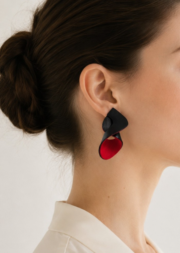 Producto - Aros Mariposa Negro+Rojo - 0