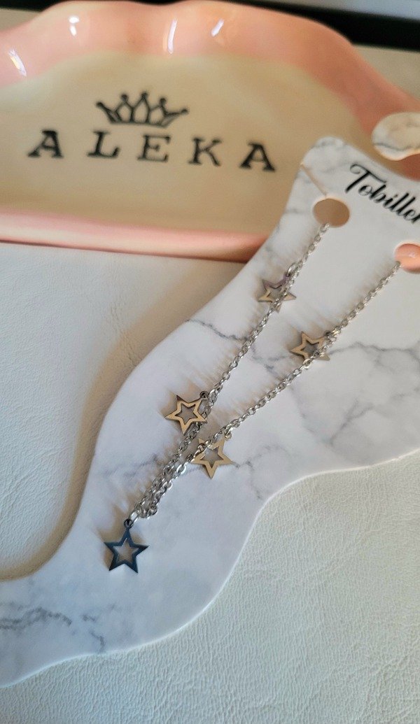 Producto - Tobillera con dijes de estrellas de acero quirúrgico - 2