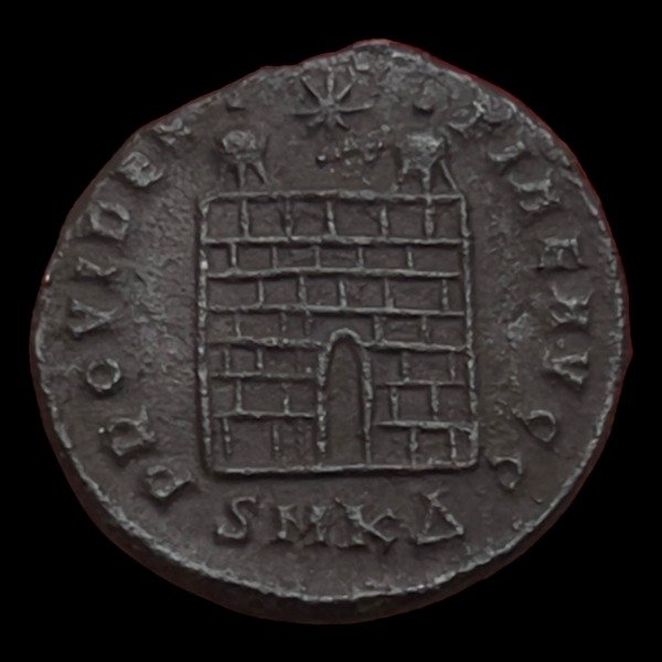 Producto - Constantino I (329 DC) Folis de la Ceca de Cízico - PROVIDENTIAE AVGG