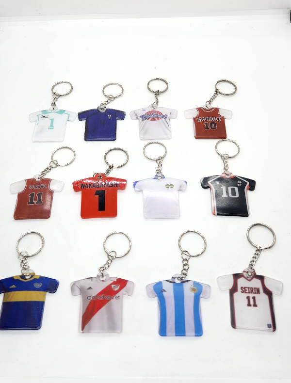 Producto - Llaveros Acrilico Camisetas Deportivas Personalizado X5