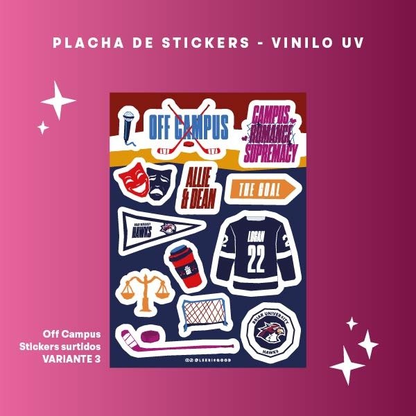 Producto - Plancha Stickers OFF CAMPUS - stickers surtidos - Variante 3