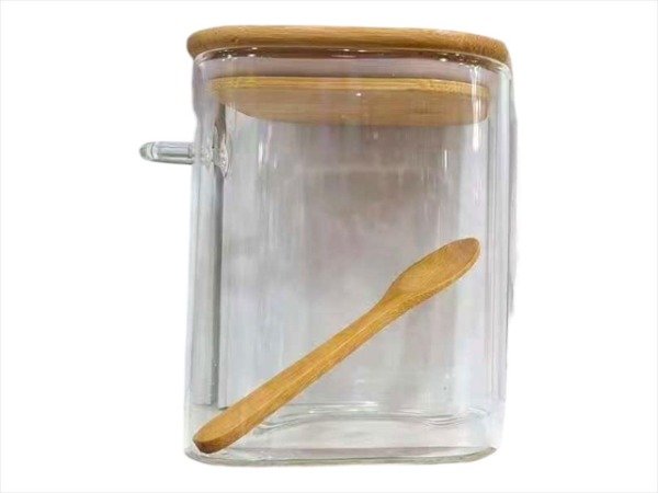 Producto - FRASCO CUADRADO TAPA BAMBOO 1000ML C6363