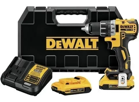 Producto - Taladro Atornillador Dewalt 20v 13mm Dcd791 Led 2 Bat Cargador Malet R