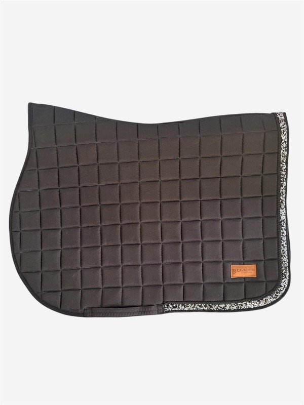 Producto - MANDIL NEGRO CON STRASS Y CORDON