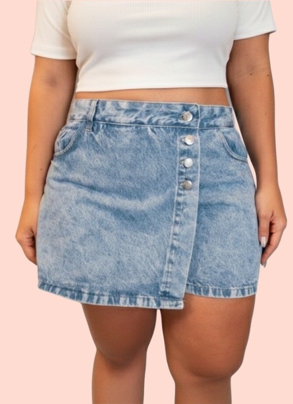 Producto - short pollera Hanna (celeste)