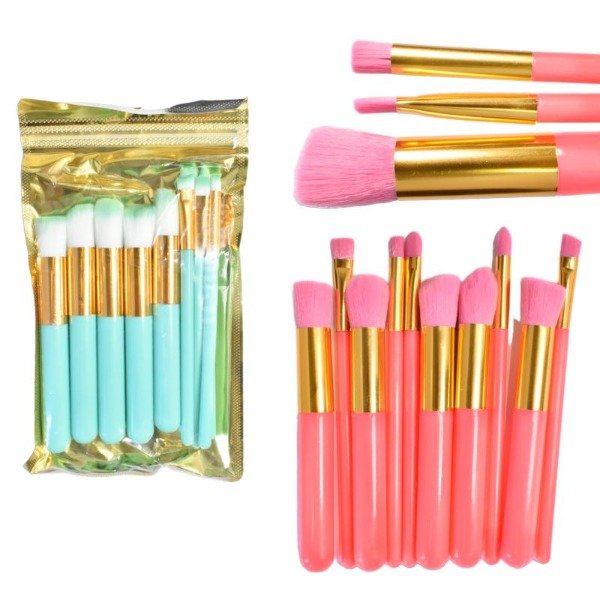 Producto - Set 10 brochas ojos y rostro estilo kabuki
