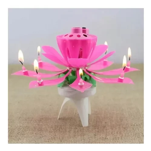 Producto - Vela flor rosa