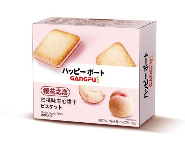 Producto - Galletitas Sakura love Gangfu 120g Sabor durazno