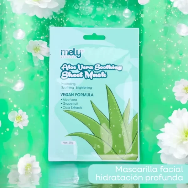 Producto - MASCARILLA FACIAL DE ALOE VERA, POMELO Y EXTRACTO DE CICA. Mely