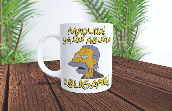 Producto - Taza - Dia del padre - Madura, ya sos abuelo, Obligame (Los simpsons)