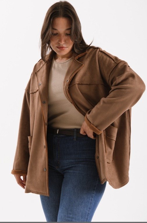 Producto - Camisaco Marrón Gamuzado