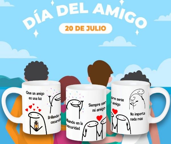 Producto - Plantilla para taza del día del amigo Enanitos Verdes 1