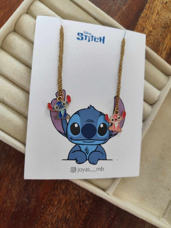 Producto - Collar stich para compartir. Dorado.