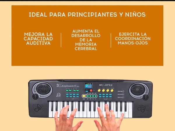 Producto - TECLADO INFANTIL C/MICROFONO Y CONEXIÓN USB - 1