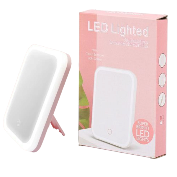 Producto - Espejo Con Luz Recargable USB 19x13CM 6477