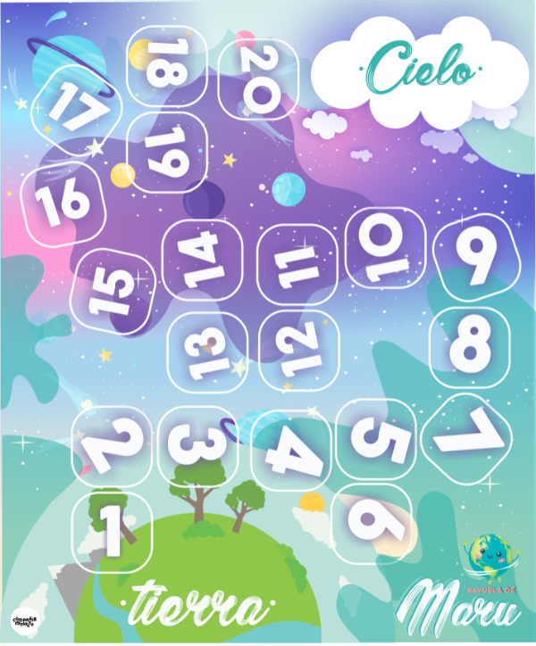 Producto - Alfombra didactica - Rayuela tierra cielo