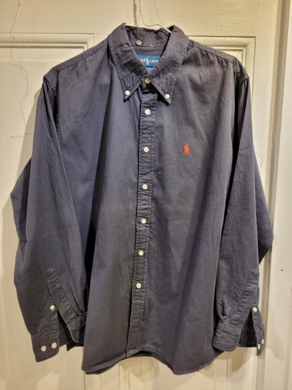Producto - Camisa RALPH LAUREN azul marino custom fit Talle L - PRECIO: 72X