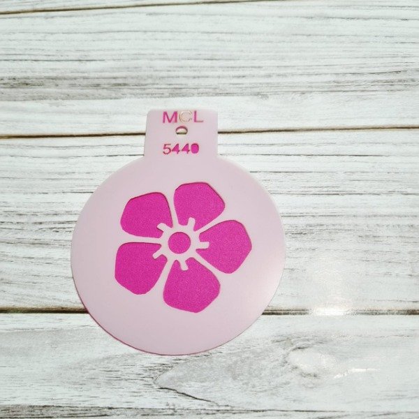 Producto - St 5440 Stencil flor   de 8 cm Cafe / Cookies