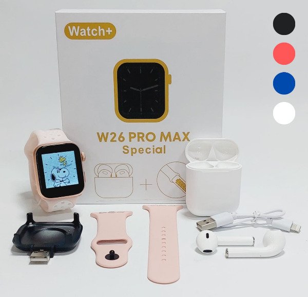 Producto - W26 PRO MAX RELOJ + AURICULAR + 2 MALLAS