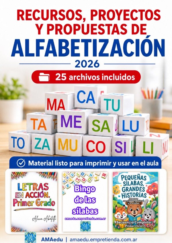 Producto - KIT COMPLETO DE ALFABETIZACIÓN - Sílabas, Juegos e Historias (Primer Ciclo)
