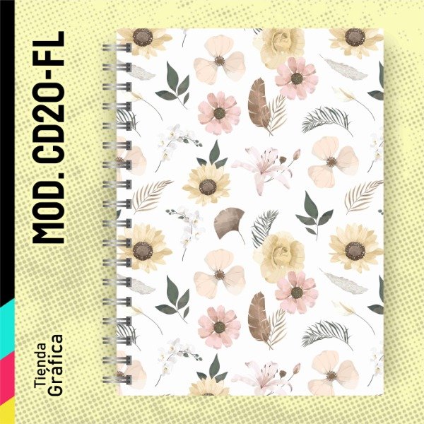 Producto - Cuaderno C20- Flores otoño