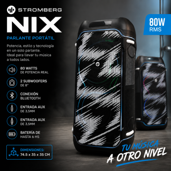 Producto - PARLANTE PORTÁTIL STROMBERG NIX