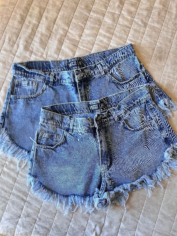 Producto - SHORT DESFLECADO AZUL