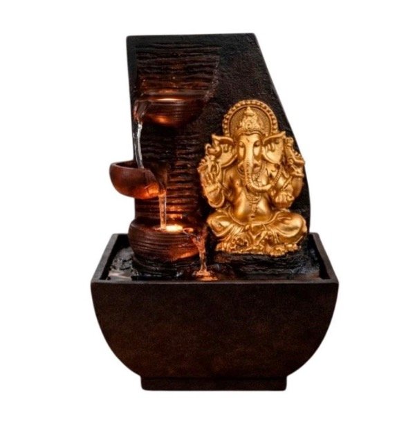 Producto - Fuente de agua 18 cm muro ganesh tres vasijas c/motor (a300127)