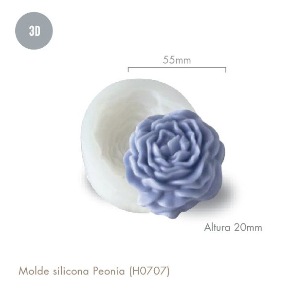 Producto - Molde silicona Peonia Chica (H0707)