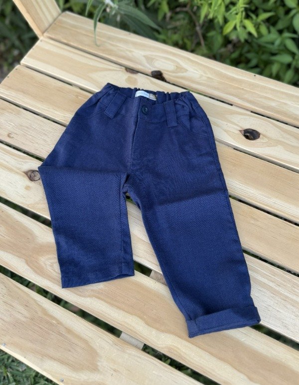 Producto - Pantalon de Lino Azul Nene
