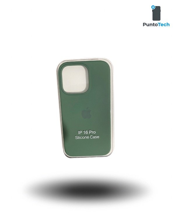 Producto - Silicon case iPhone 16 pro verde militar