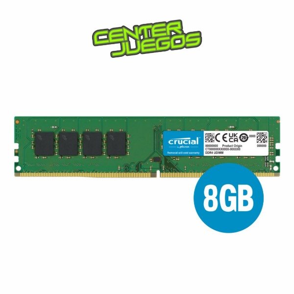 Producto - MEMORIA RAM DDR4 - 8GB 3200 MHZ CRUCIAL CL22 UDIMM