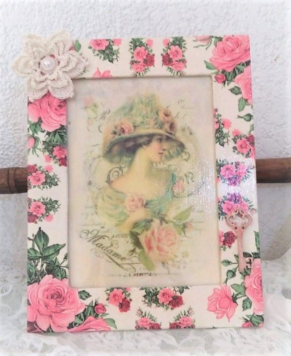 Producto - Marco para Fotos Estilo Shabby-Chic "ROSAS DE ANTAÑO"