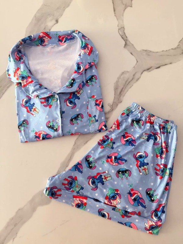 Producto - Camisero SHORT + CAMISA stich navideño