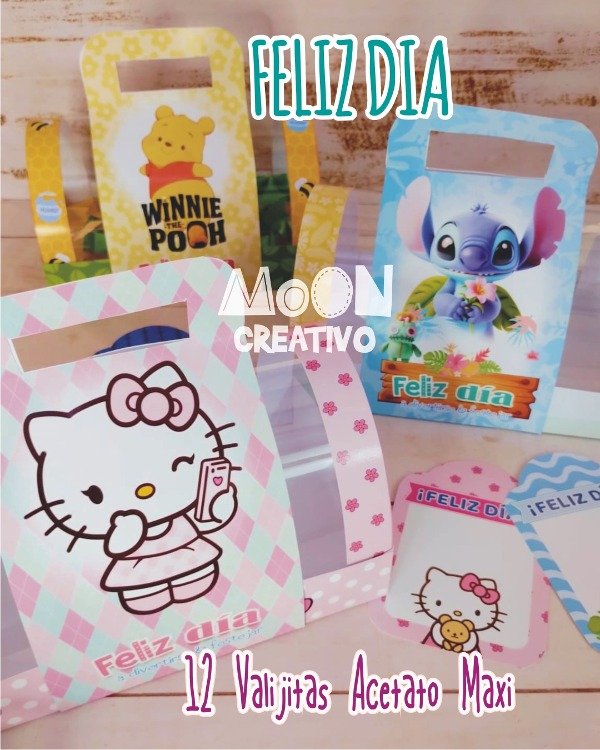 Producto - 12 Maletines acetato Maxi Mega Pack Feliz Día