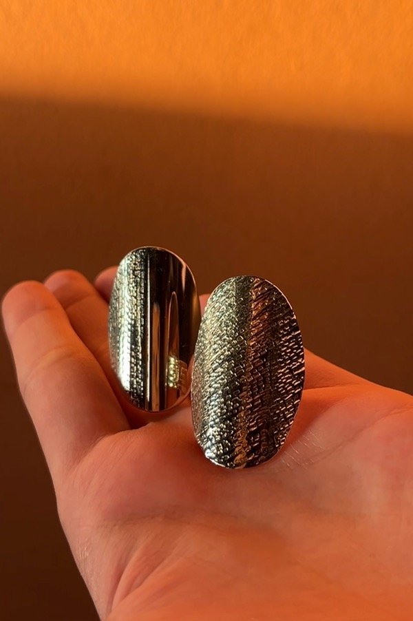 Producto - anillos óvalo plateado (alpaca)