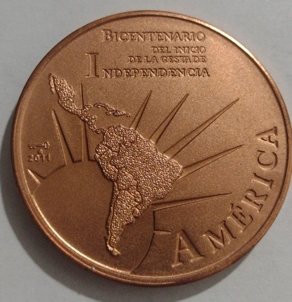 Producto - Cuba 1 dólar 2011 bicentenario independencia KM# 955a