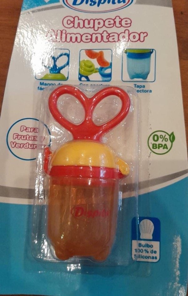 Producto - Chupete fruta con bulbo de silicona dispita naranja