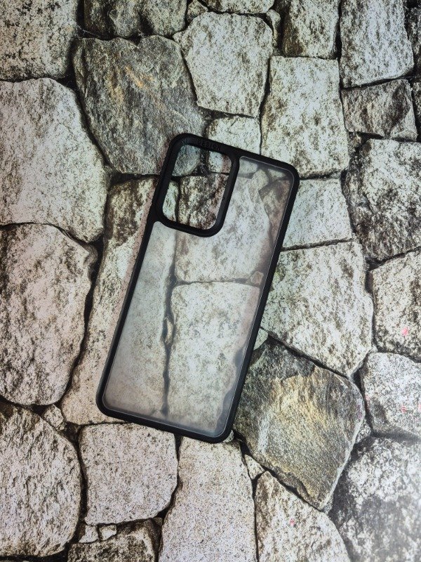 Producto - Funda bumper cristal borde color Moto G05/E15 negro