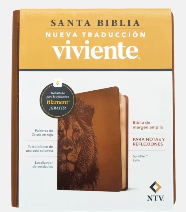 Producto - BIBLIA DE APUNTES NTV - Imitación Piel Marrón LEÖN - 0