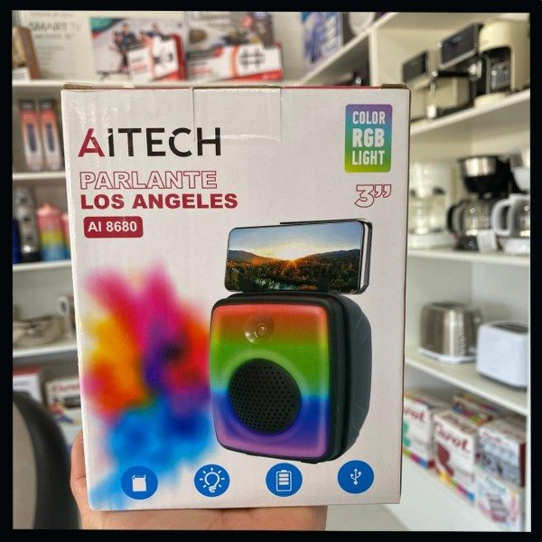 Producto - PARLANTE AITECH LOS ANGELES 3"  BLUETOOTH FM CON SOPORTE