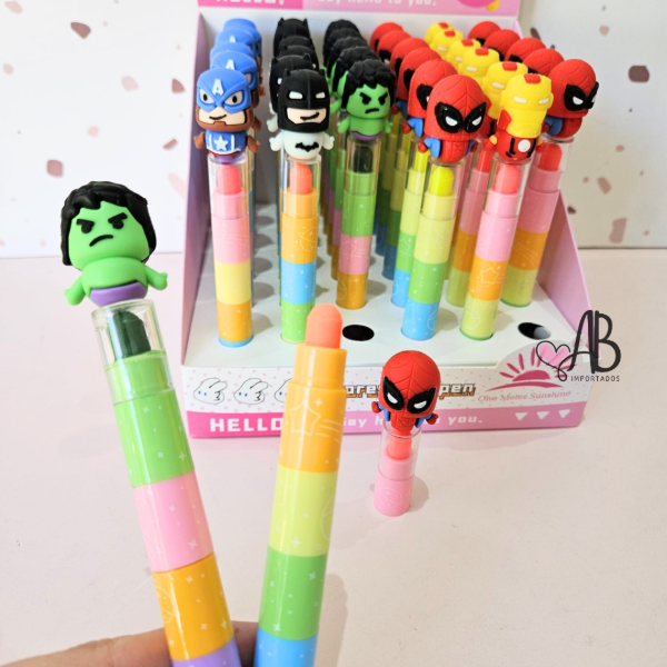 Producto - CRAYON APILABLE 5 COLORES MARVEL