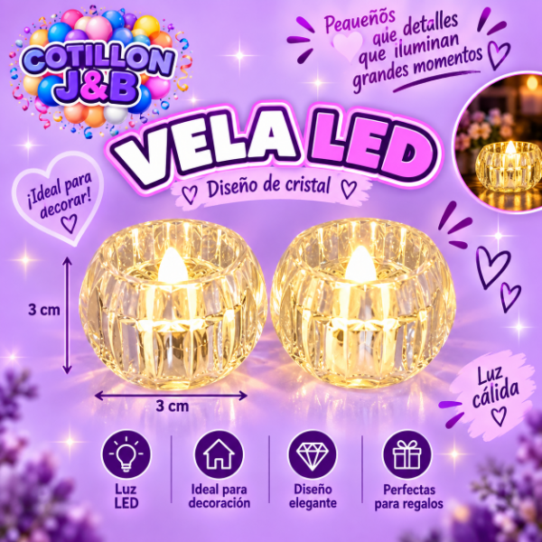 Producto - vela led cristal
