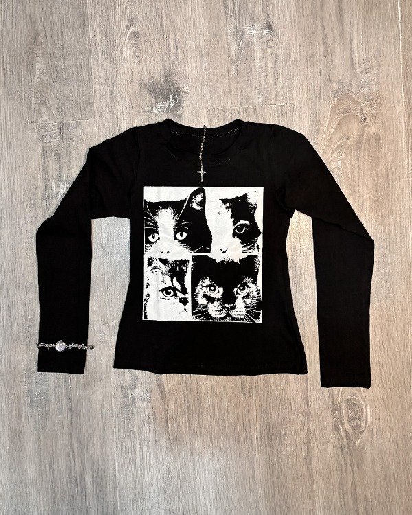 Producto - Remera Cats Y2K Manga Larga - 0