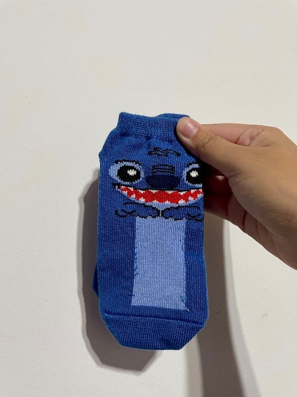 Soquete premium niño Stitch azul