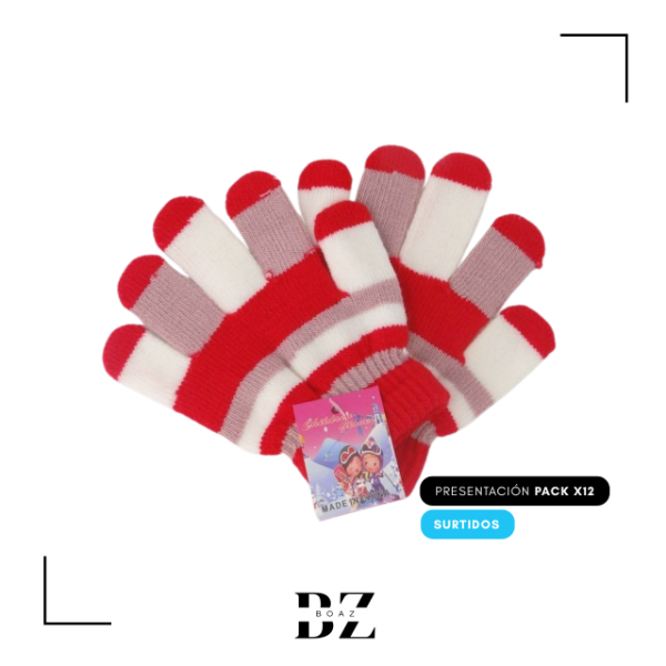 Producto - GUANTE INFANTIL VARIOS COLORES X 12 PARES 1759-6