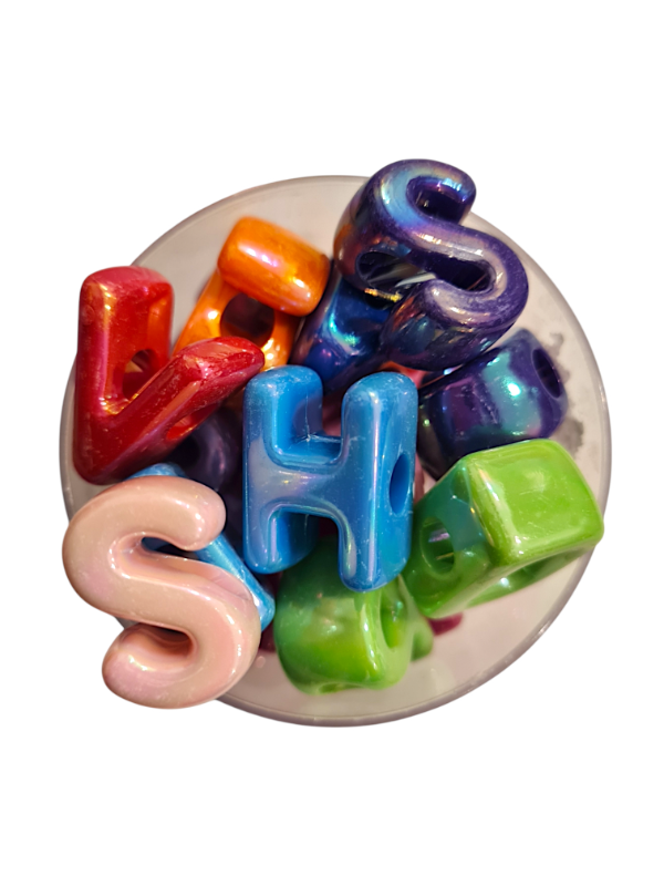 Producto - CUENTAS CHUNKY MAXI LETRAS TORNASOL X UNIDAD