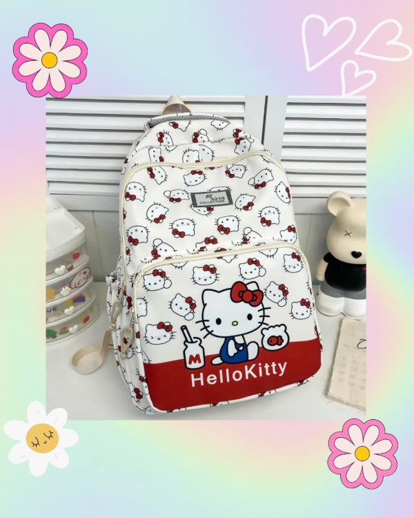 Producto - Mochila Escolar Kitty con Rojo