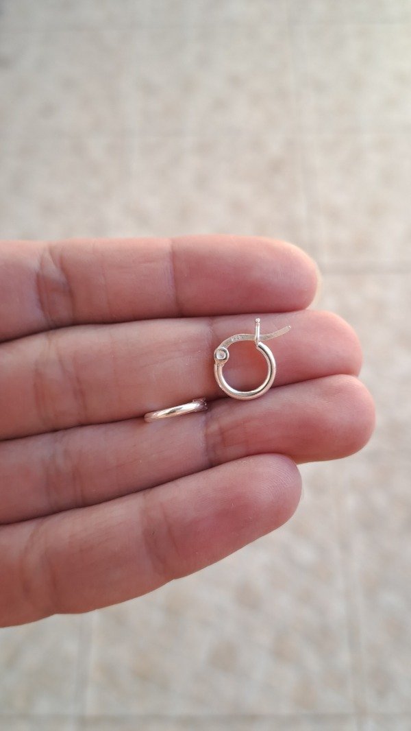 Producto - Argollita de Plata 10mm lisa con Brisura (unidad)