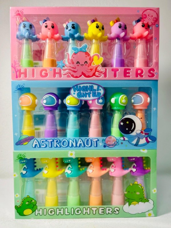 Producto - Resaltadores de colores con diseño x6